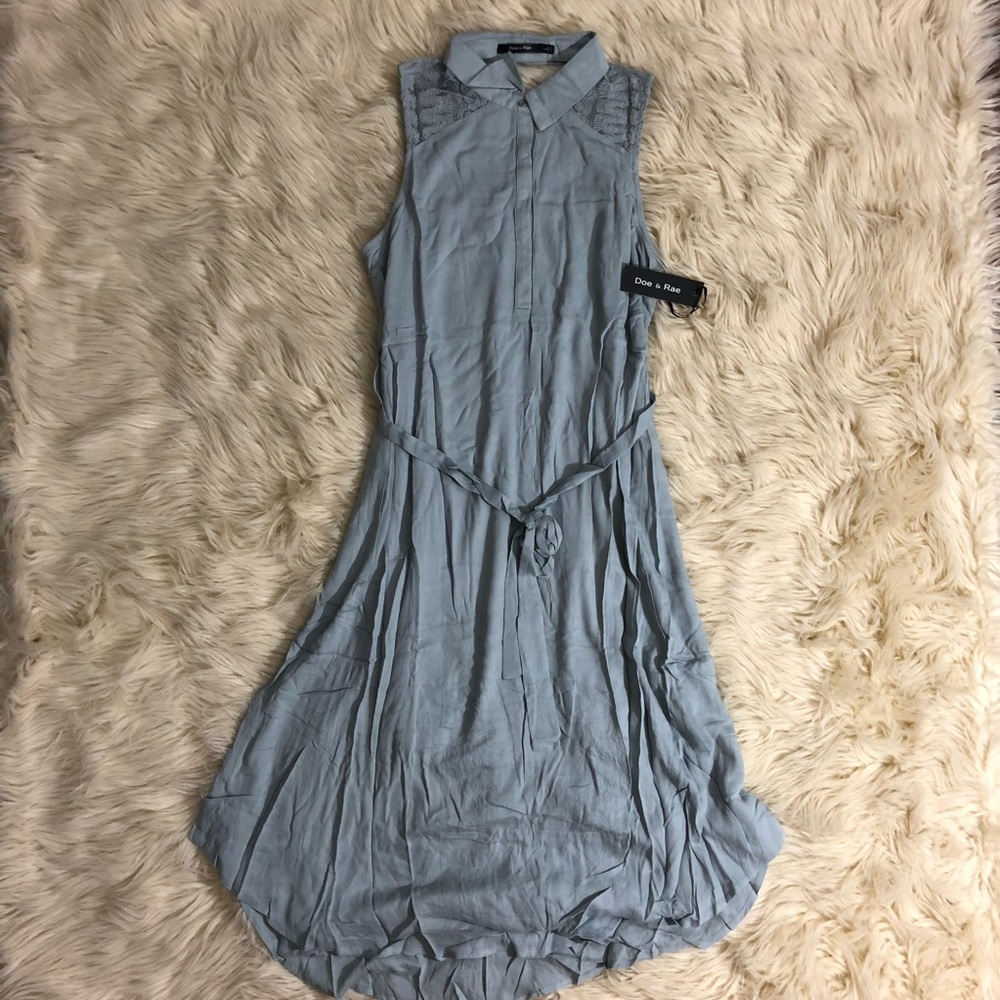 Anthropologie Doe + Rae Crochet Lace Hi-Lo Dress - Picture 3 of 8